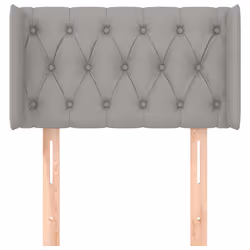 vidaXL Testiera ad Orecchio Grigio Chiaro 83x16x78/88 cm in Tessuto - Vista aggiuntiva 3
