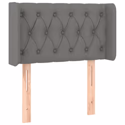 vidaXL Testiera ad Orecchio Grigio Scuro 83x16x78/88 cm in Tessuto - Vista aggiuntiva 2