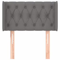 vidaXL Testiera ad Orecchio Grigio Scuro 83x16x78/88 cm in Tessuto - Vista aggiuntiva 3