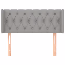 vidaXL Testiera ad Orecchio Grigio Chiaro 93x16x78/88 cm in Tessuto - Vista aggiuntiva 3