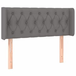 vidaXL Testiera ad Orecchio Grigio Scuro 93x16x78/88 cm in Tessuto - Vista aggiuntiva 2