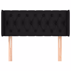 vidaXL Testiera ad Orecchio Nera 93x16x78/88 cm in Tessuto - Vista aggiuntiva 3