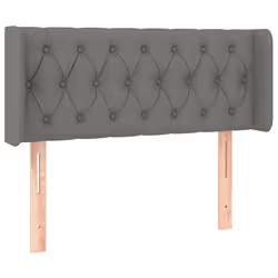 vidaXL Testiera ad Orecchio Grigio Scuro 103x16x78/88 cm in Tessuto - Vista aggiuntiva 2
