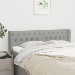 vidaXL Testiera ad Orecchio Grigio Chiaro 147x16x78/88 cm in Tessuto