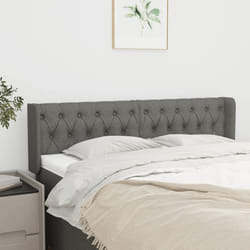 vidaXL Testiera ad Orecchio Grigio Scuro 147x16x78/88 cm in Tessuto