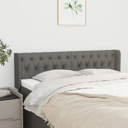 vidaXL Testiera ad Orecchio Grigio Scuro 163x16x78/88 cm in Tessuto