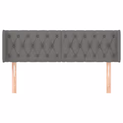 vidaXL Testiera ad Orecchio Grigio Scuro 163x16x78/88 cm in Tessuto - Vista aggiuntiva 3