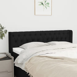 vidaXL Testiera ad Orecchio Nera 163x16x78/88 cm in Tessuto