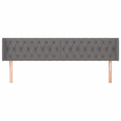 vidaXL Testiera ad Orecchio Grigio Scuro 183x16x78/88 cm in Tessuto - Vista aggiuntiva 3