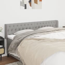 vidaXL Testiera ad Orecchio Grigio Chiaro 203x16x78/88 cm in Tessuto