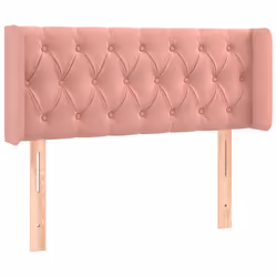 vidaXL Testiera ad Orecchio Rosa 103x16x78/88 cm in Velluto - Vista aggiuntiva 2