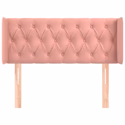 vidaXL Testiera ad Orecchio Rosa 103x16x78/88 cm in Velluto - Vista aggiuntiva 3