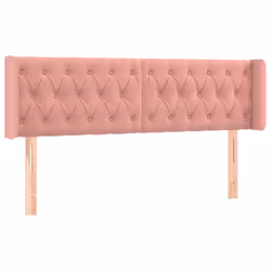 Testiera ad Orecchio Rosa 147x16x78/88 cm in Vellutocod mxl 97720 - Vista aggiuntiva 2