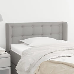 vidaXL Testiera ad Orecchio Grigio Chiaro 93x16x78/88 cm in Tessuto