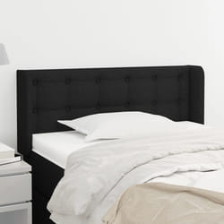 vidaXL Testiera ad Orecchio Nera 93x16x78/88 cm in Tessuto