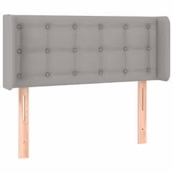 vidaXL Testiera ad Orecchio Grigio Chiaro 103x16x78/88 cm in Tessuto - Vista aggiuntiva 2