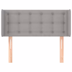 vidaXL Testiera ad Orecchio Grigio Chiaro 103x16x78/88 cm in Tessuto - Vista aggiuntiva 3