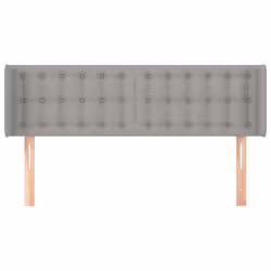 vidaXL Testiera ad Orecchio Grigio Chiaro 147x16x78/88 cm in Tessuto - Vista aggiuntiva 3