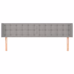 vidaXL Testiera ad Orecchio Grigio Chiaro 163x16x78/88 cm in Tessuto - Vista aggiuntiva 3