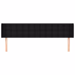 vidaXL Testiera ad Orecchio Nera 183x16x78/88 cm in Tessuto - Vista aggiuntiva 3