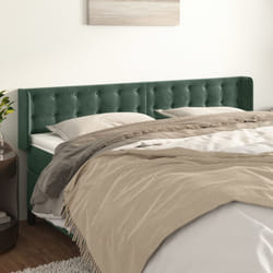 Testiera ad Orecchio Verde Scuro 163x16x78/88 cm in Vellutocod mxl 73724