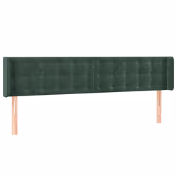 Testiera ad Orecchio Verde Scuro 163x16x78/88 cm in Vellutocod mxl 73724 - Vista aggiuntiva 2