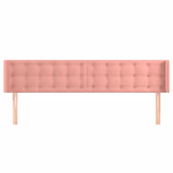 Testiera ad Orecchio Rosa 163x16x78/88 cm in Vellutocod mxl 121627 - Vista aggiuntiva 3