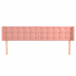 Testiera ad Orecchio Rosa 183x16x78/88 cm in Vellutocod mxl 73723 - Vista aggiuntiva 3
