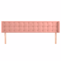 Testiera ad Orecchio Rosa 203x16x78/88 cm in Vellutocod mxl 73725 - Vista aggiuntiva 3