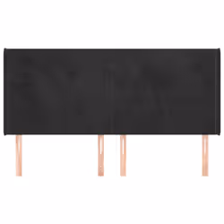 vidaXL Testiera ad Orecchio Nera 163x16x118/128 cm in Velluto - Vista aggiuntiva 3