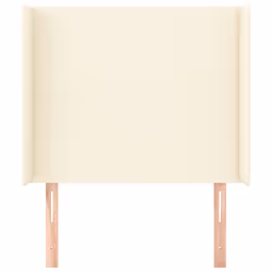 vidaXL Testiera ad Orecchio Crema 93x16x118/128 cm in Similpelle - Vista aggiuntiva 3