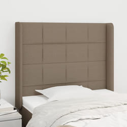 vidaXL Testiera ad Orecchio Tortora 83x16x118/128 cm in Tessuto
