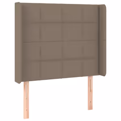vidaXL Testiera ad Orecchio Tortora 83x16x118/128 cm in Tessuto - Vista aggiuntiva 2