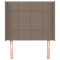 vidaXL Testiera ad Orecchio Tortora 83x16x118/128 cm in Tessuto - Vista aggiuntiva 3