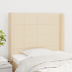 Testiera ad Orecchio Crema 93x16x118/128 cm in Tessutocod mxl 121638