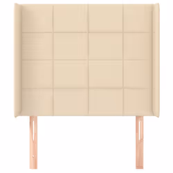 Testiera ad Orecchio Crema 93x16x118/128 cm in Tessutocod mxl 121638 - Vista aggiuntiva 3
