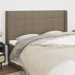 vidaXL Testiera ad Orecchio Tortora 163x16x118/128 cm in Tessuto