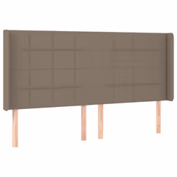 vidaXL Testiera ad Orecchio Tortora 163x16x118/128 cm in Tessuto - Vista aggiuntiva 2