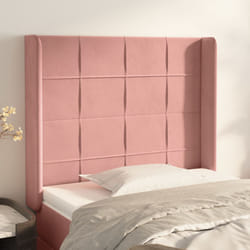 vidaXL Testiera ad Orecchio Nera 103x16x118/128 cm in Velluto