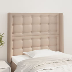 vidaXL Testiera ad Orecchio Cappuccino 83x16x118/128 cm in Similpelle