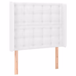 Testiera ad Orecchio Bianco 93x16x118/128 cm in Similpellecod mxl 73741 - Vista aggiuntiva 2