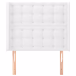 Testiera ad Orecchio Bianco 93x16x118/128 cm in Similpellecod mxl 73741 - Vista aggiuntiva 3