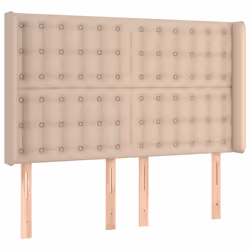 vidaXL Testiera ad Orecchio Cappuccino 147x16x118/128 cm in Similpelle - Vista aggiuntiva 2