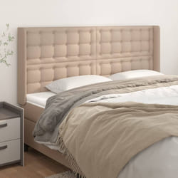 vidaXL Testiera ad Orecchio Cappuccino 163x16x118/128 cm in Similpelle
