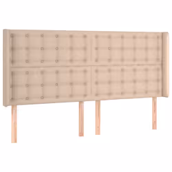 vidaXL Testiera ad Orecchio Cappuccino 183x16x118/128 cm in Similpelle - Vista aggiuntiva 2
