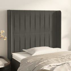 vidaXL Testiera ad Orecchio GrigioScuro 103x16x118/128cm in Velluto