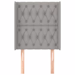 vidaXL Testiera ad Orecchio Grigio Chiaro 83x16x118/128 cm in Tessuto - Vista aggiuntiva 3