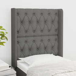 vidaXL Testiera ad Orecchio Grigio Scuro 83x16x118/128 cm in Tessuto