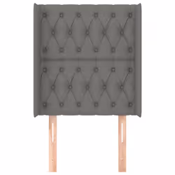 vidaXL Testiera ad Orecchio Grigio Scuro 83x16x118/128 cm in Tessuto - Vista aggiuntiva 3