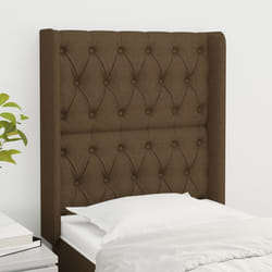 vidaXL Testiera ad Orecchio Marrone Scuro 83x16x118/128 cm in Tessuto